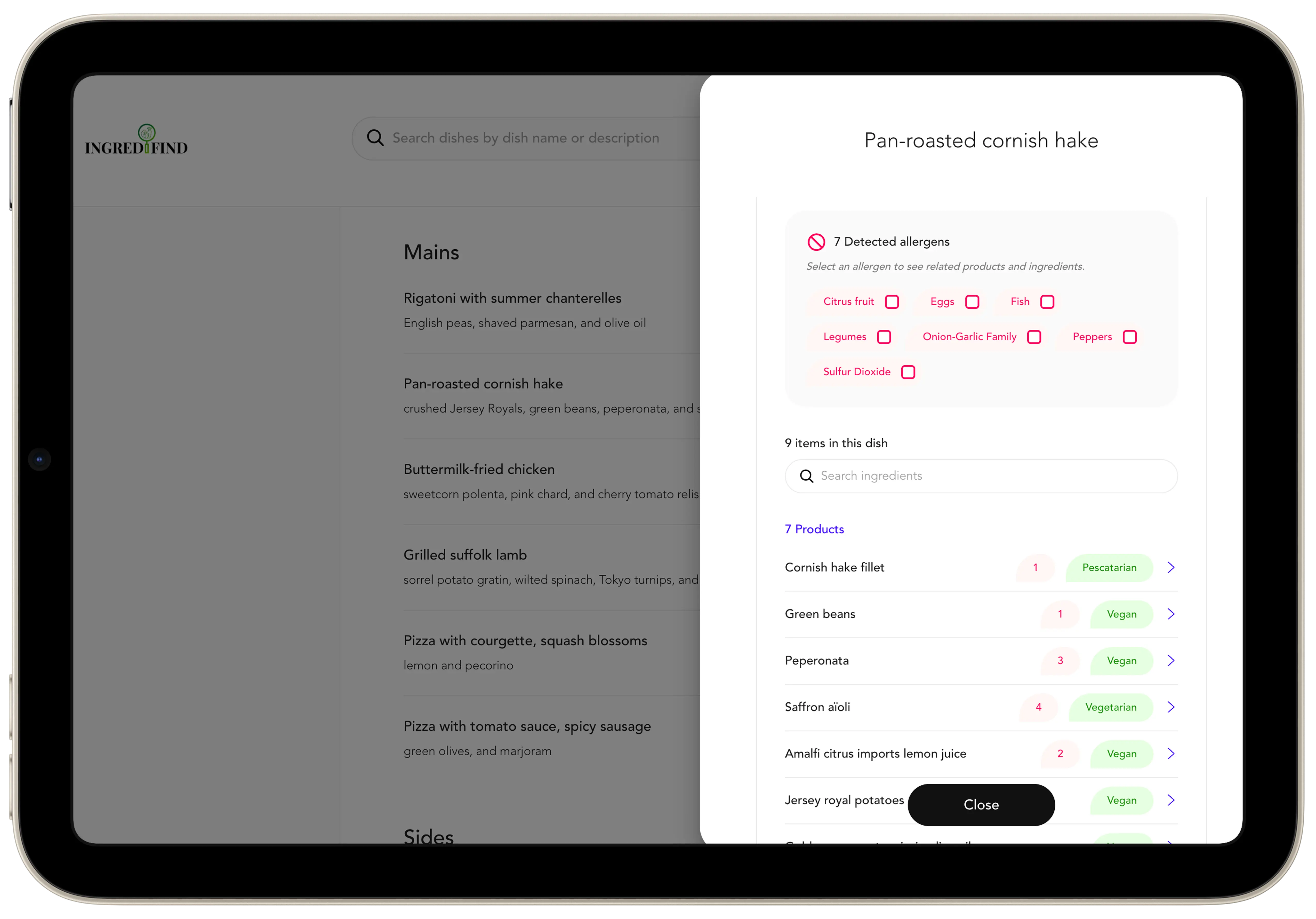 Staff Link — One-tap ingredient lookup for confident answers